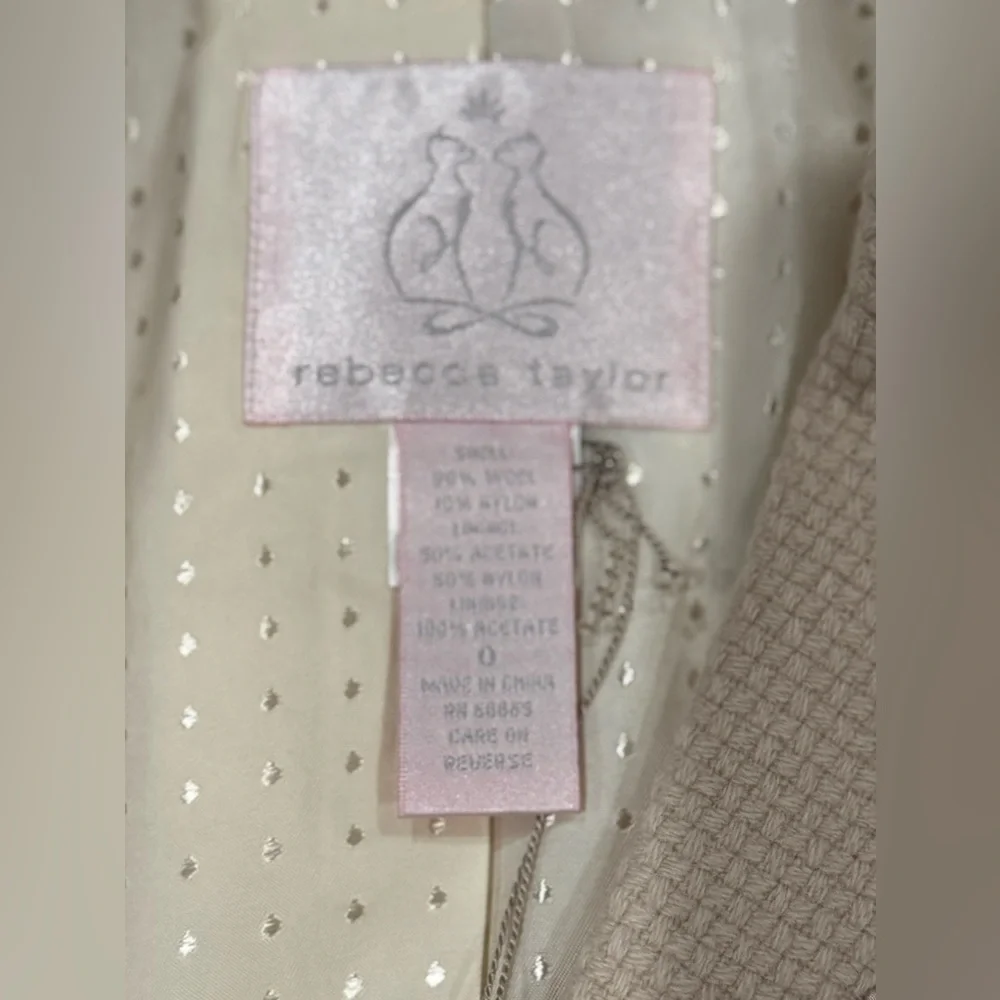 Rebecca Taylor tweed jacket. Light pink wool-blend blazer. Size 0 NWOT - Picture 9 of 9